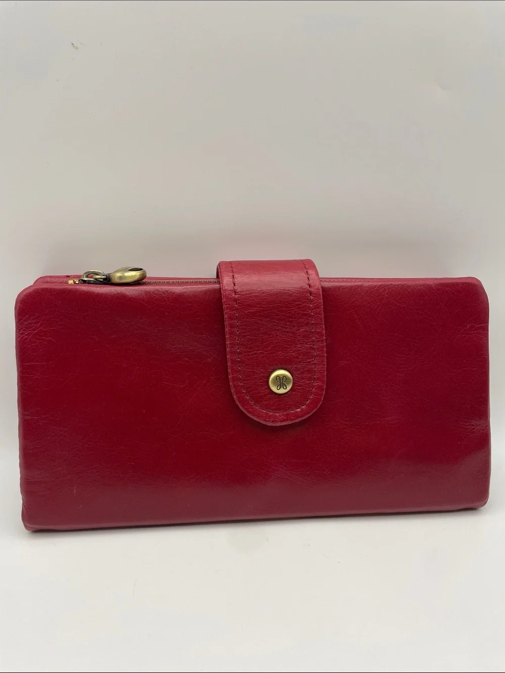 HOBO Torch Leather Wallet - Cardinal Red